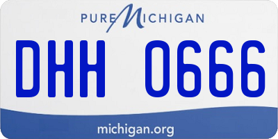 MI license plate DHH0666