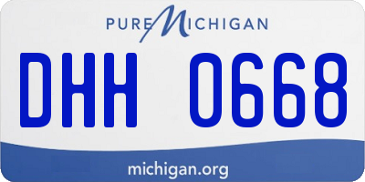MI license plate DHH0668