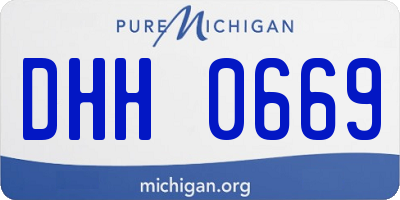 MI license plate DHH0669