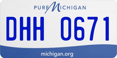 MI license plate DHH0671