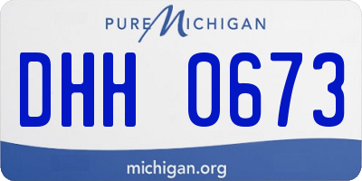 MI license plate DHH0673