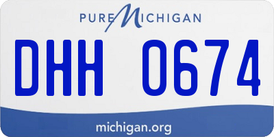MI license plate DHH0674