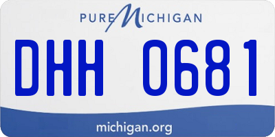 MI license plate DHH0681
