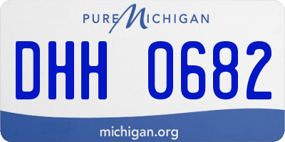 MI license plate DHH0682