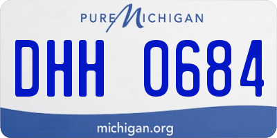 MI license plate DHH0684