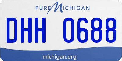 MI license plate DHH0688