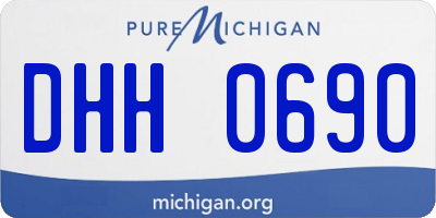 MI license plate DHH0690