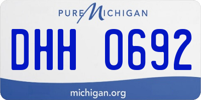 MI license plate DHH0692