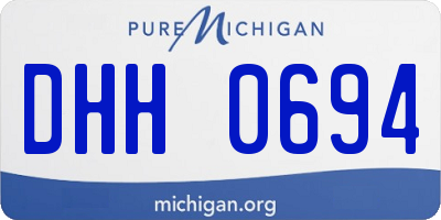 MI license plate DHH0694