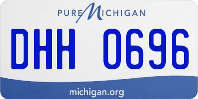 MI license plate DHH0696