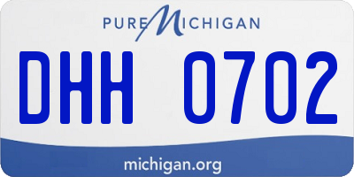 MI license plate DHH0702