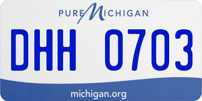 MI license plate DHH0703