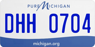 MI license plate DHH0704