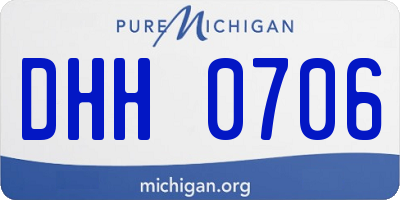 MI license plate DHH0706