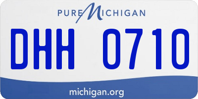 MI license plate DHH0710