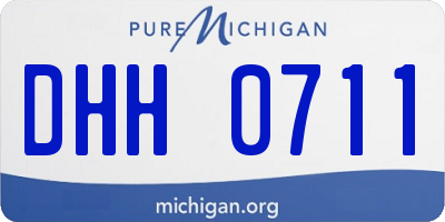 MI license plate DHH0711