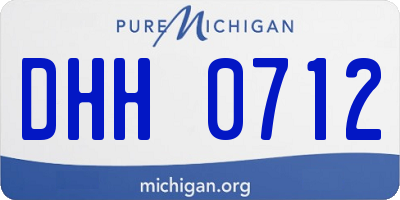 MI license plate DHH0712