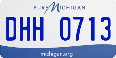 MI license plate DHH0713