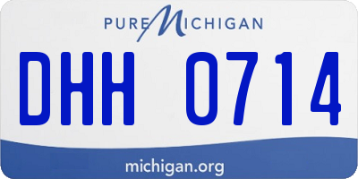 MI license plate DHH0714