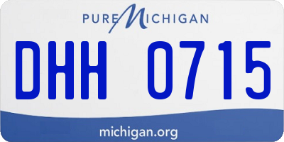 MI license plate DHH0715