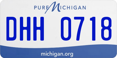 MI license plate DHH0718