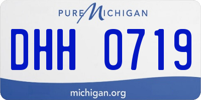 MI license plate DHH0719