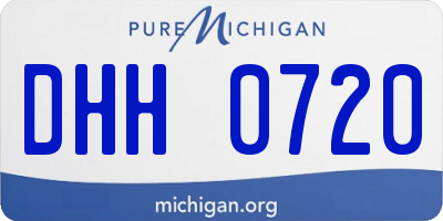 MI license plate DHH0720