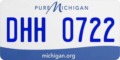 MI license plate DHH0722