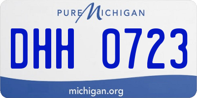 MI license plate DHH0723