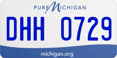 MI license plate DHH0729
