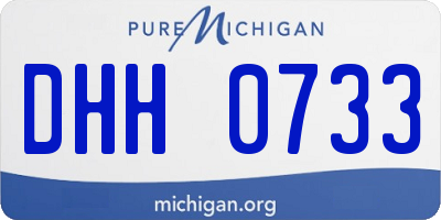 MI license plate DHH0733