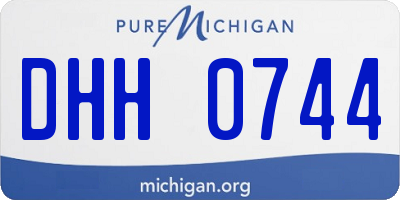 MI license plate DHH0744
