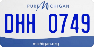 MI license plate DHH0749