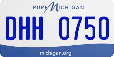 MI license plate DHH0750