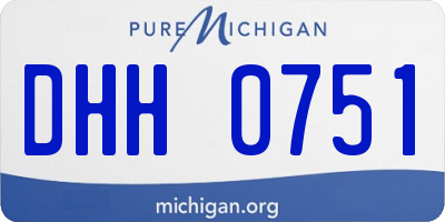 MI license plate DHH0751
