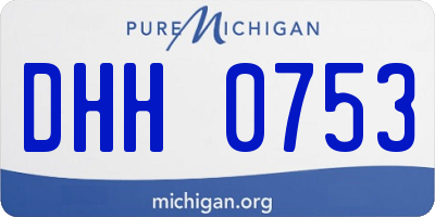MI license plate DHH0753