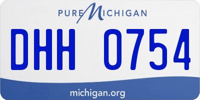 MI license plate DHH0754