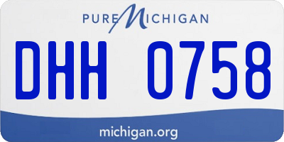 MI license plate DHH0758