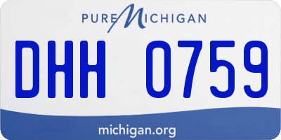 MI license plate DHH0759
