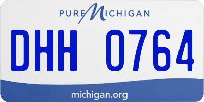 MI license plate DHH0764