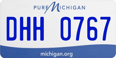 MI license plate DHH0767