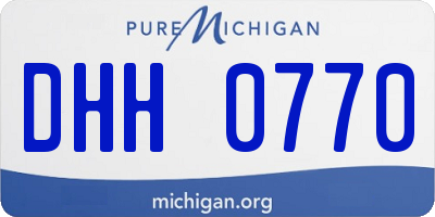 MI license plate DHH0770