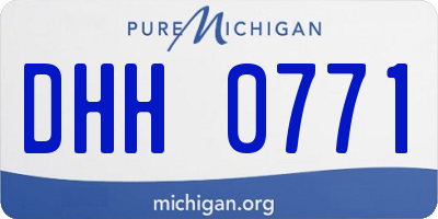 MI license plate DHH0771