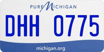 MI license plate DHH0775