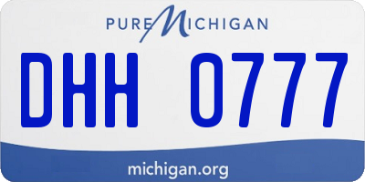 MI license plate DHH0777