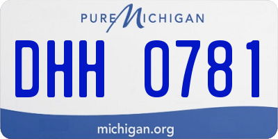 MI license plate DHH0781