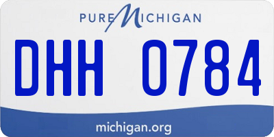 MI license plate DHH0784