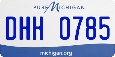 MI license plate DHH0785