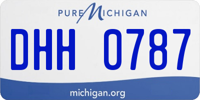 MI license plate DHH0787