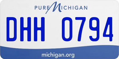 MI license plate DHH0794